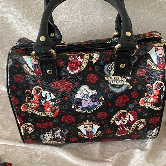 Loungefly Disney Villains Black and Red  Bag Set all 6 pieces - Picture 7 of 8